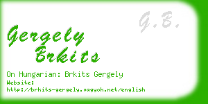 gergely brkits business card